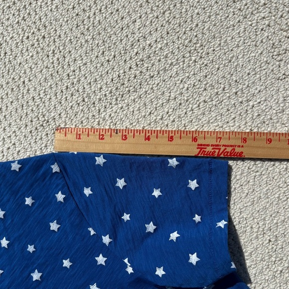 C&C California 100% Pima Cotton 1X Scoop Neck Lightweight Breathable Boxy Blue - Picture 10 of 10